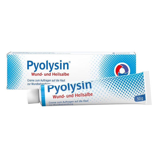 Das Produktfoto zeigt Pyolysin Wund- Und Heilsalbe (50 g) PZN 13725911