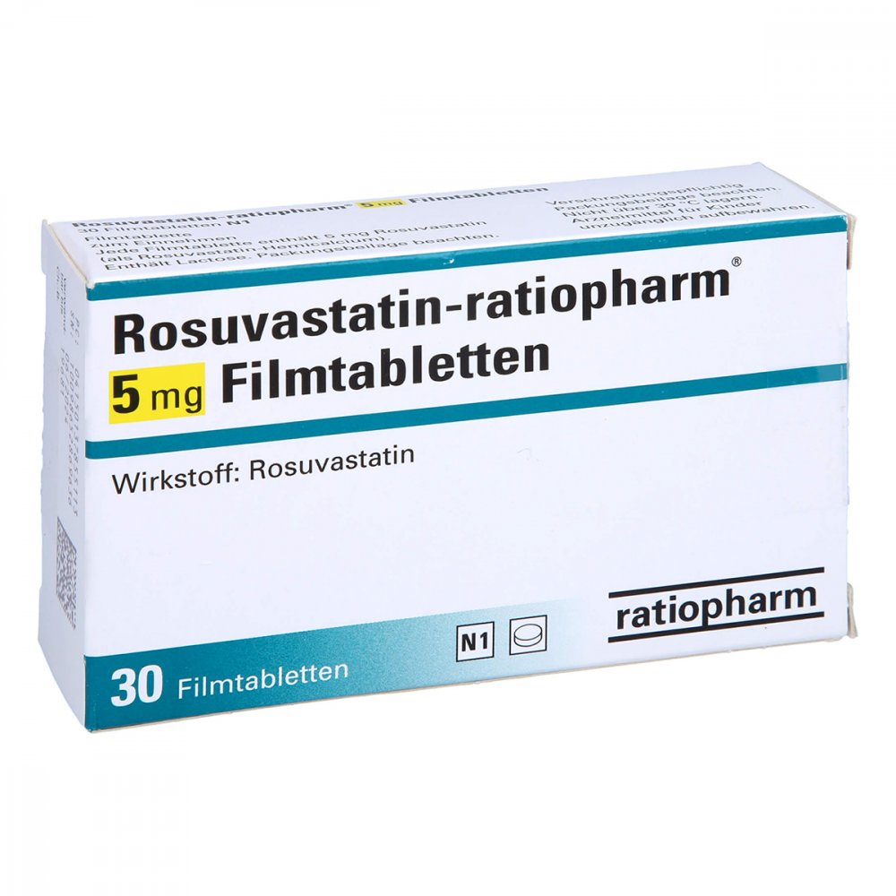 Rosuvastatin-Ratiopharm 5 Mg Filmtabletten (30 stk)