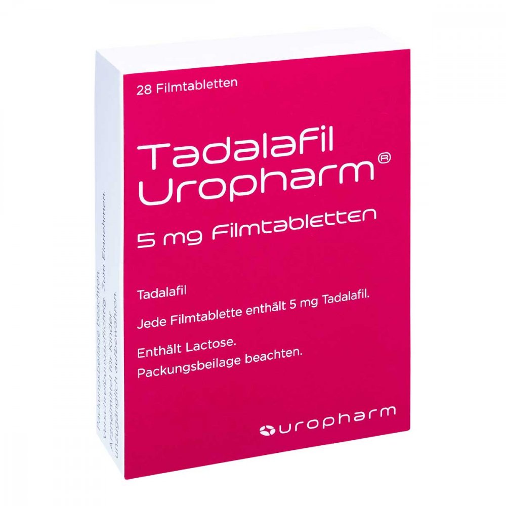 Das Produktfoto zeigt Tadalafil Uropharm 5 Mg Filmtabletten (28 stk) PZN 13813785