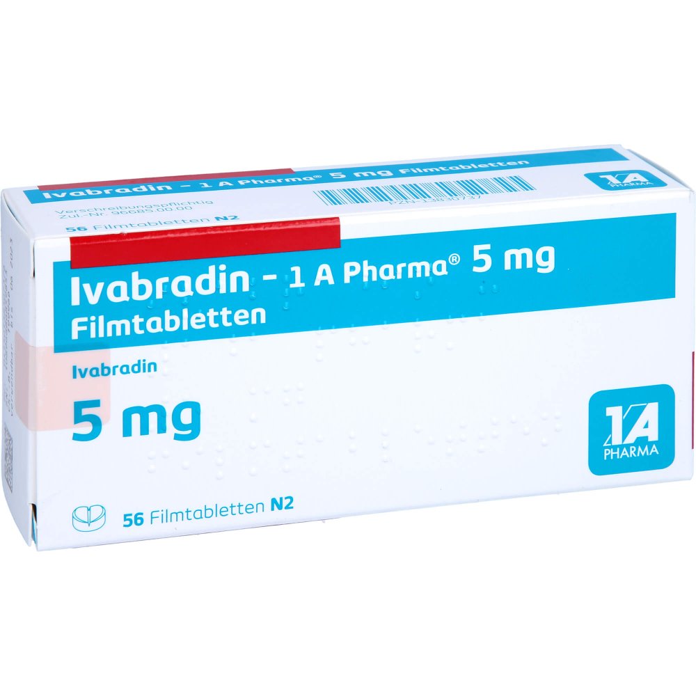 Ivabradin-1a Pharma 5 Mg Filmtabletten (56 stk)
