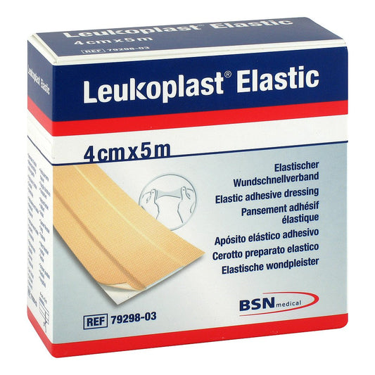 Das Produktfoto zeigt Leukoplast Elastic Pflaster 4 Cmx5 M Rolle (1 stk) PZN 13838265