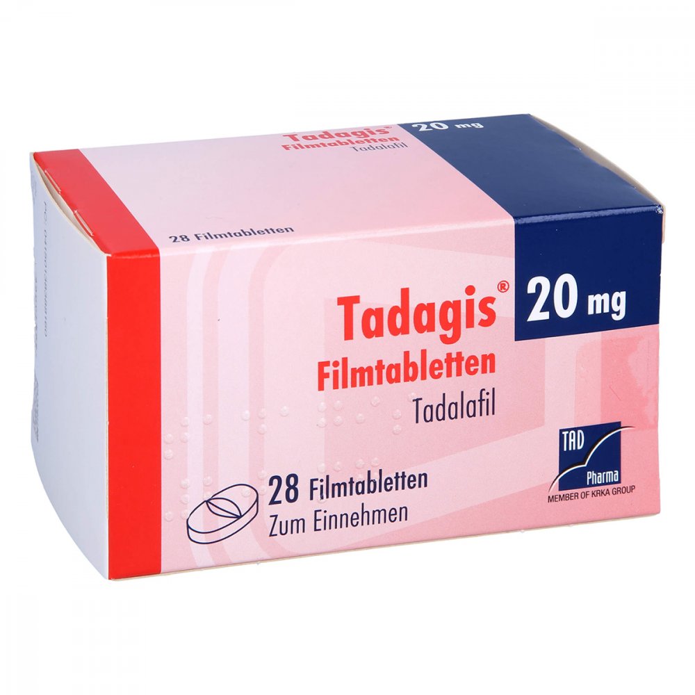 Tadagis 20 Mg Filmtabletten (28 stk)