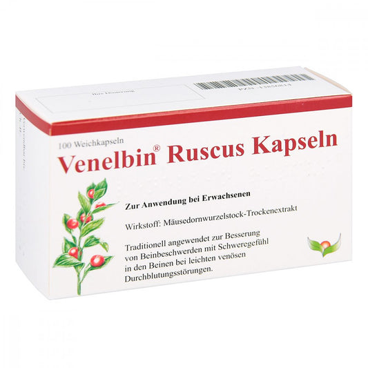 Das Produktfoto zeigt Venelbin Ruscus Kapseln (100 stk) PZN 13856814