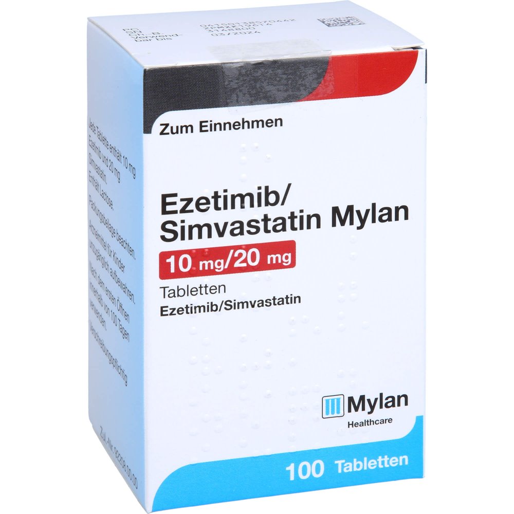 Ezetimib/Simvastatin Mylan 10 Mg/20 Mg Tabletten (100 stk)