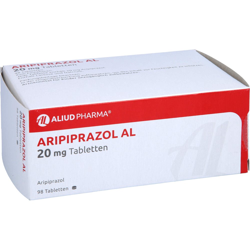 Das Produktfoto zeigt Aripiprazol Al 20 Mg Tabletten (98 stk) PZN 13859126