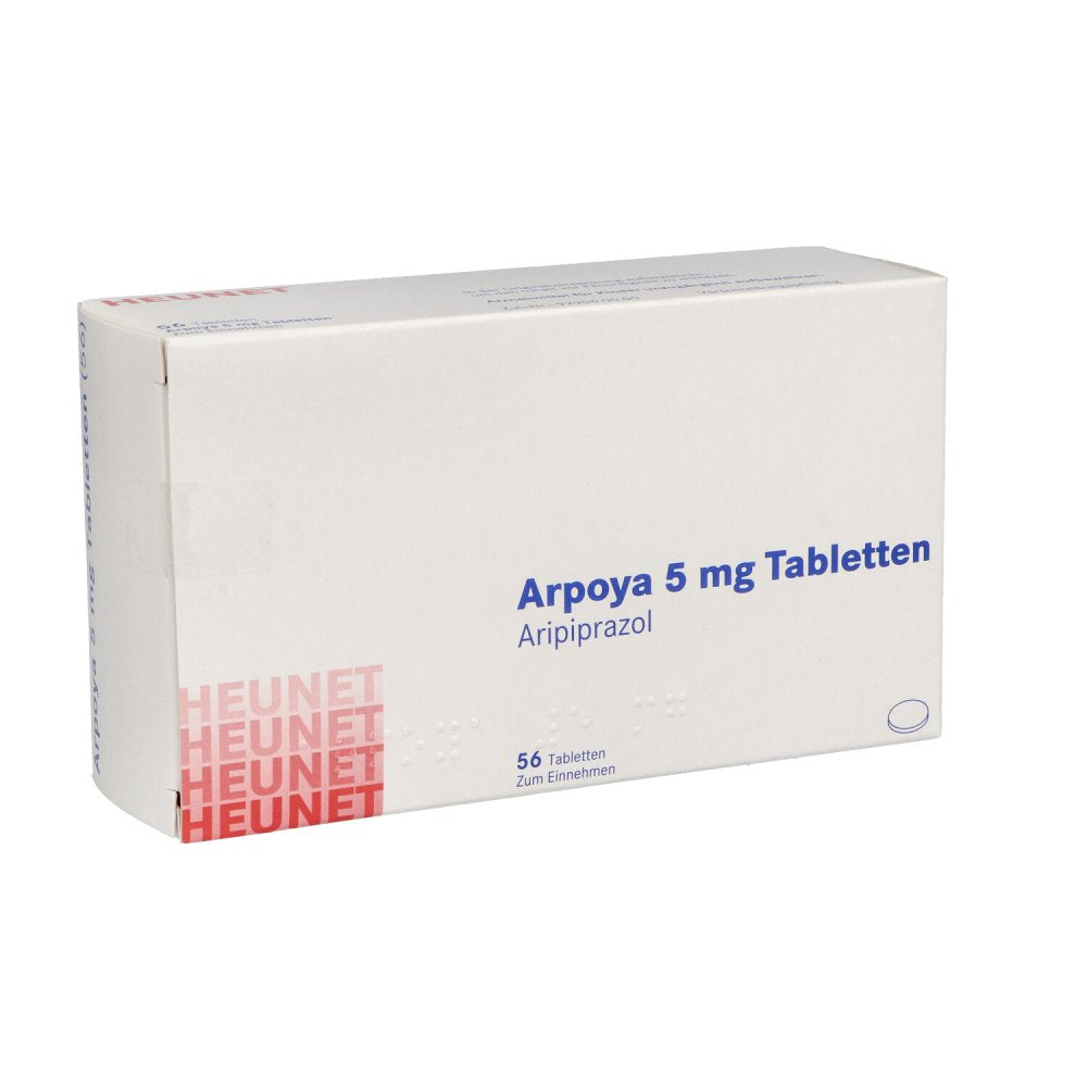 Das Produktfoto zeigt Arpoya 5 Mg Tabletten Heunet (56 stk) PZN 13876840