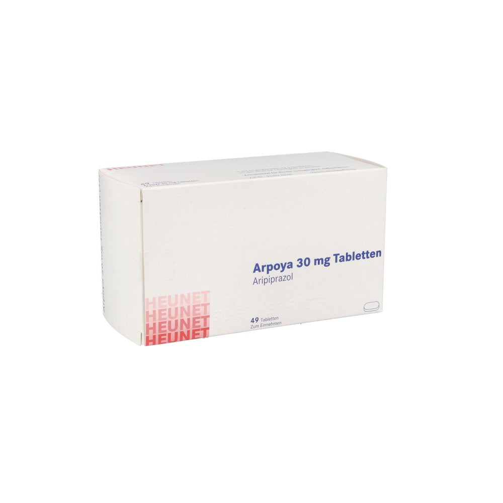 Das Produktfoto zeigt Arpoya 30 Mg Tabletten Heunet (49 stk) PZN 13877012