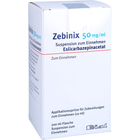 Das Produktfoto zeigt Zebinix 50 Mg/Ml Suspension Zum Einnehmen (200 ml) PZN 13889802