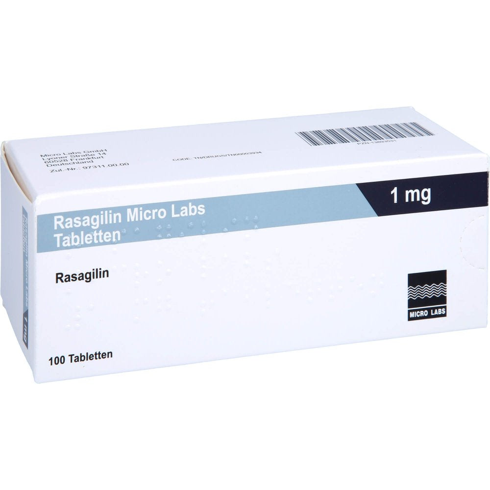 Das Produktfoto zeigt Rasagilin Micro Labs 1 Mg Tabletten (100 stk) PZN 13893531