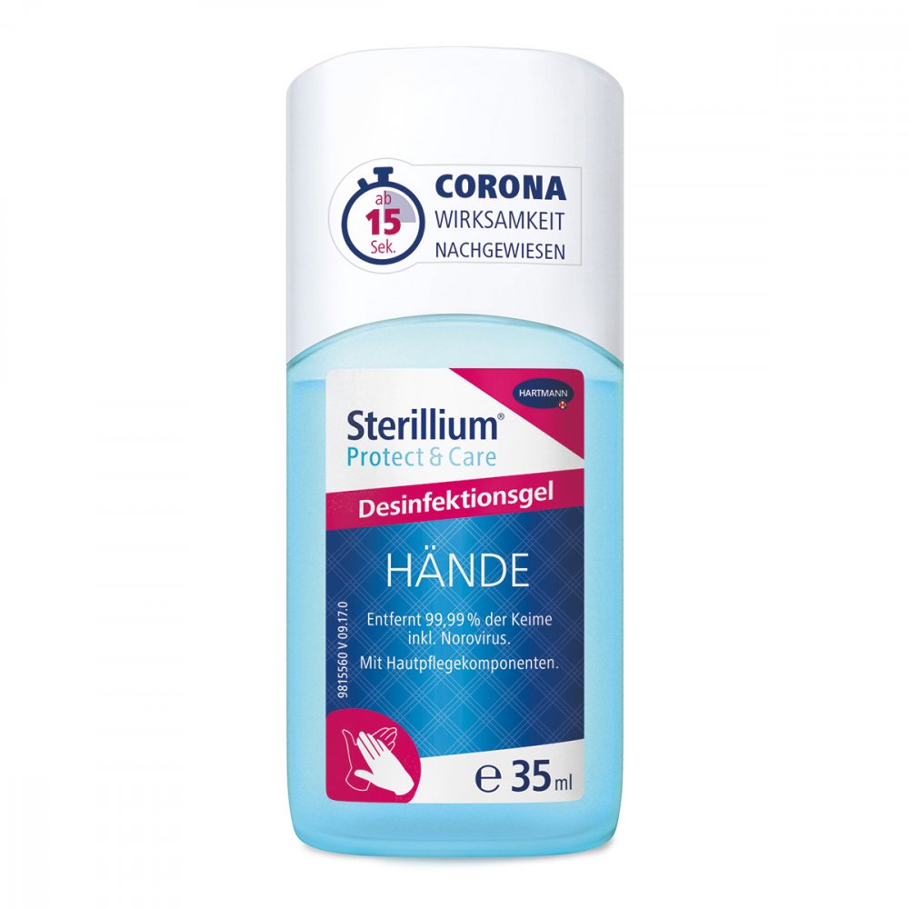 Das Produktfoto zeigt Sterillium Protect & Care Hände Gel (35 ml) PZN 13901590