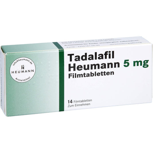 Das Produktfoto zeigt Tadalafil Heumann 5 Mg Filmtabletten (14 stk) PZN 13925739