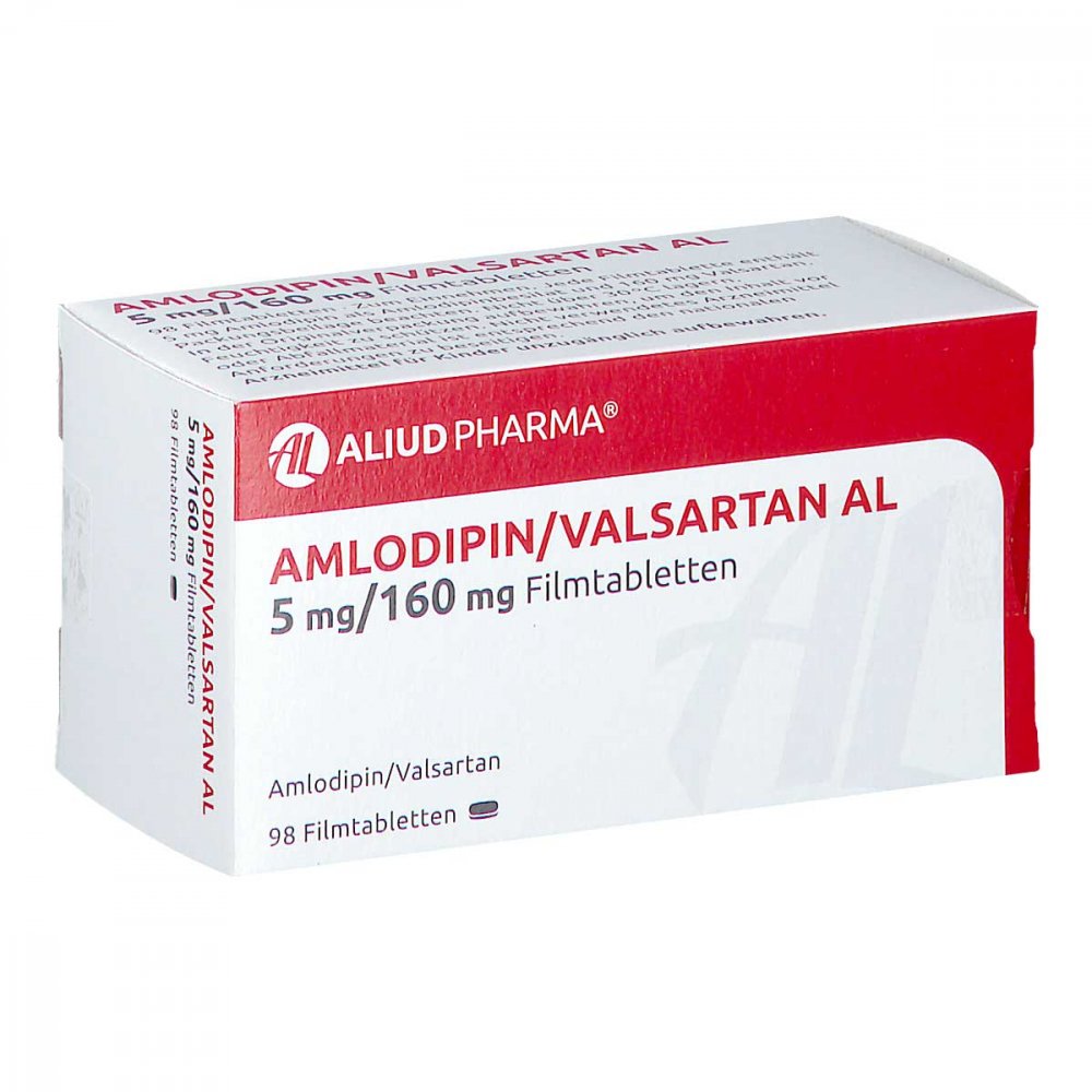 Amlodipin/Valsartan Al 5 Mg/160 Mg Filmtabletten (98 stk)