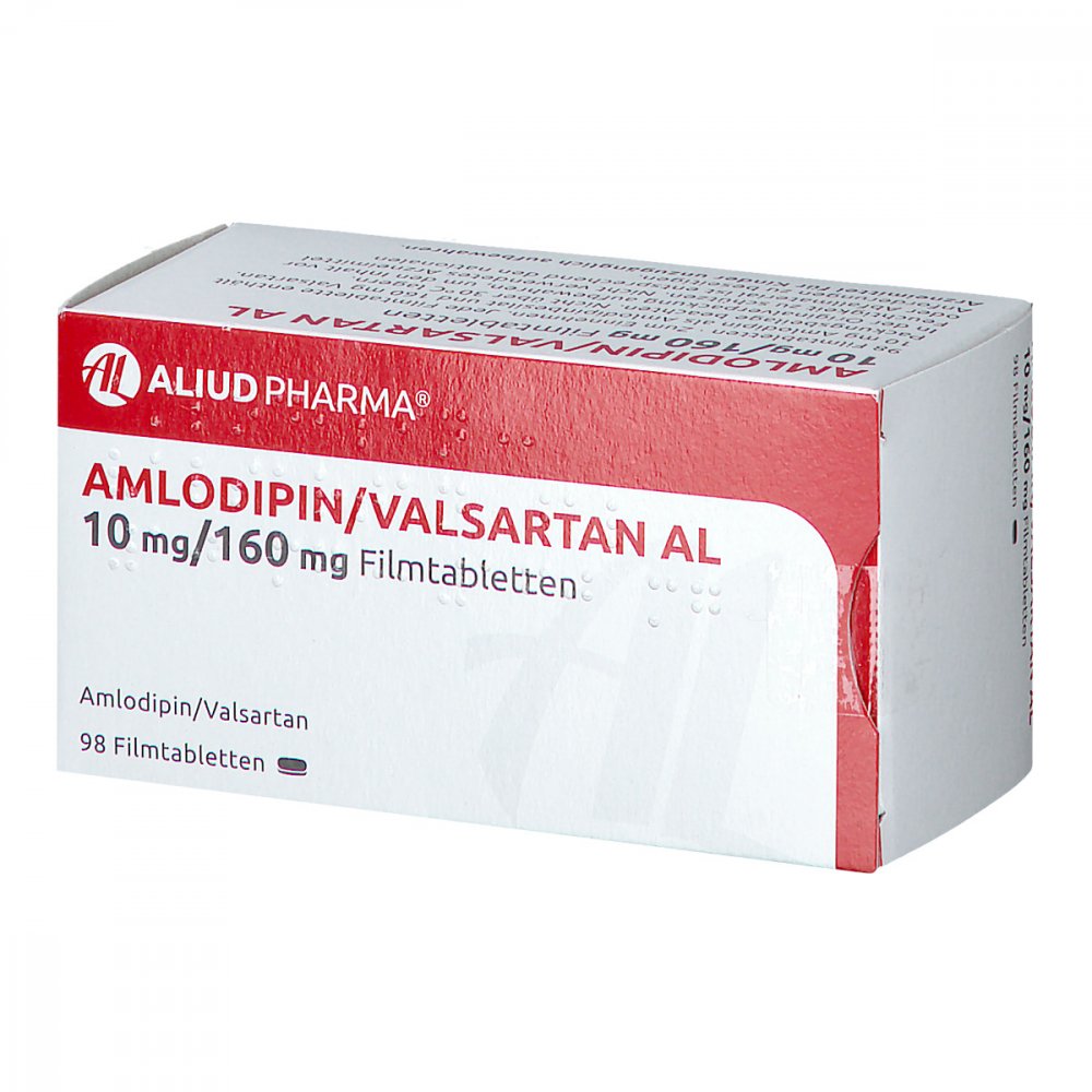 Amlodipin/Valsartan Al 10 Mg/160 Mg Filmtabletten (98 stk)