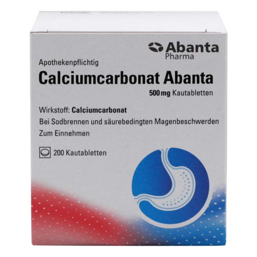 Calciumcarbonat Abanta 500 Mg Kautabletten (200 stk)