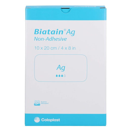 Das Produktfoto zeigt Biatain Ag Schaumverband 10x20 Cm Nicht Haftend (5 stk) PZN 13975424