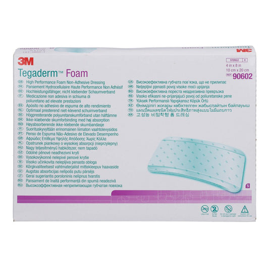 Das Produktfoto zeigt Tegaderm Foam N.Klebend 10x20 Cm 90602 (5 stk) PZN 13975453