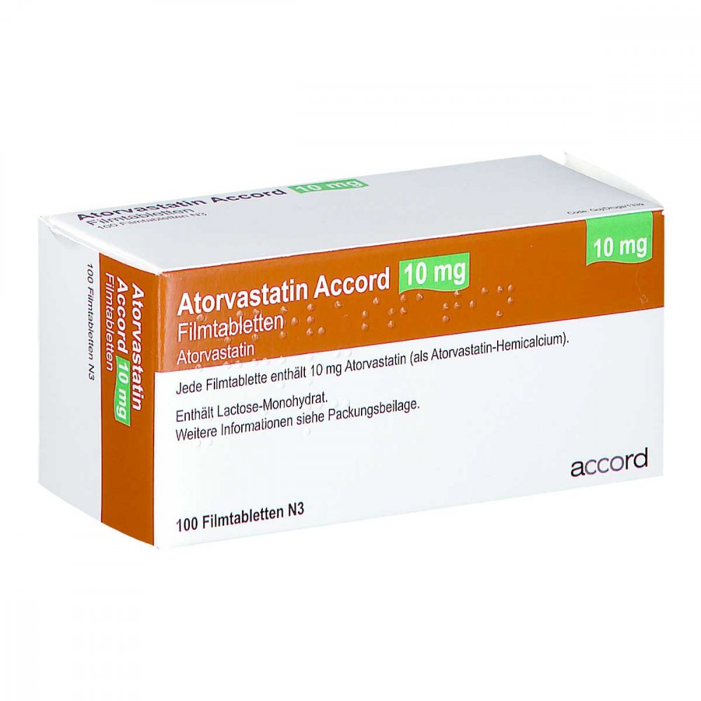 Atorvastatin Accord 10 Mg Filmtabletten (100 stk)