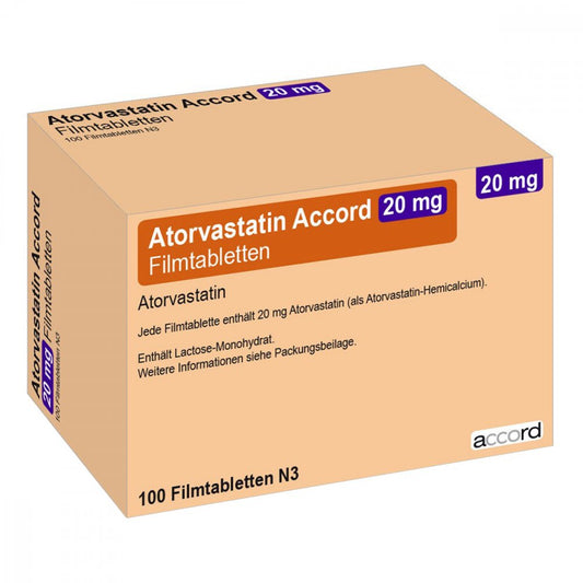 Atorvastatin Accord 20 Mg Filmtabletten (100 stk)