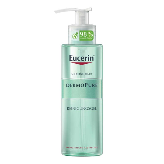 Das Produktfoto zeigt Eucerin Dermopure Reinigungsgel (400 ml) PZN 13981063