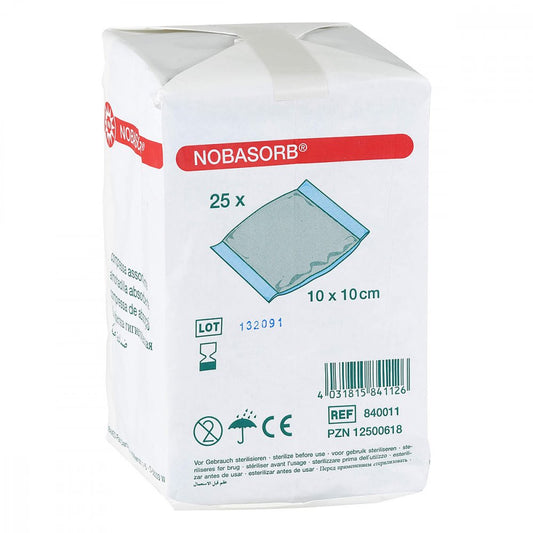 Nobasorb Saugkompressen 10x10 Cm (25 stk)