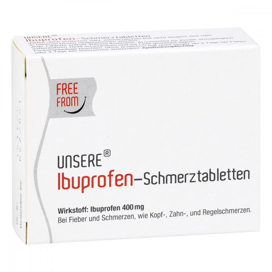 Das Produktfoto zeigt Unsere Ibuprofen-Schmerztabletten (30 stk) PZN 14001977