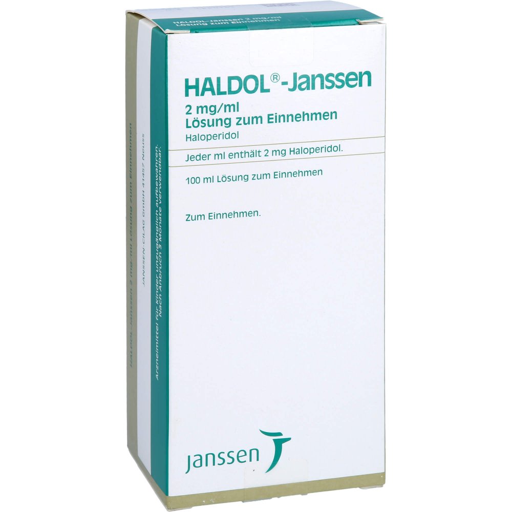 Das Produktfoto zeigt Haldol Janssen 2 Mg/Ml Lösung Zum Einnehmen (100 ml) PZN 14005478