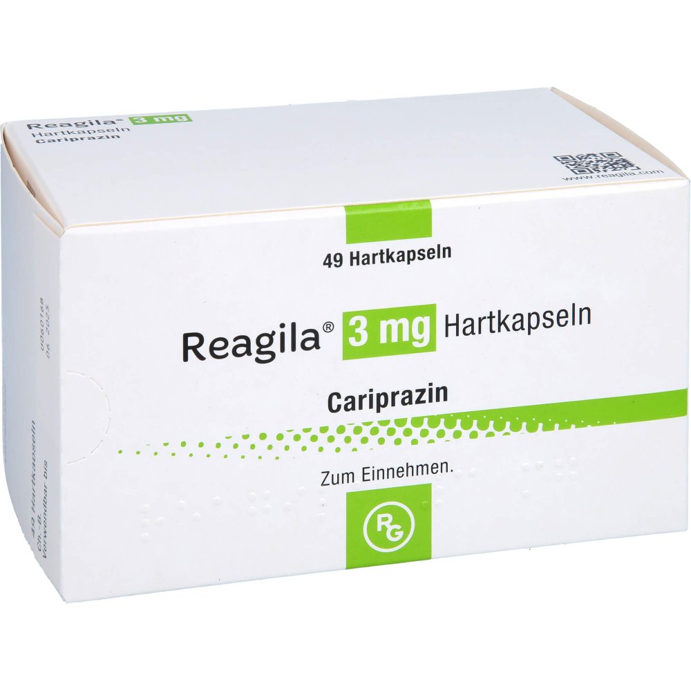 Das Produktfoto zeigt Reagila 3 Mg Hartkapseln (49 stk) PZN 14016536