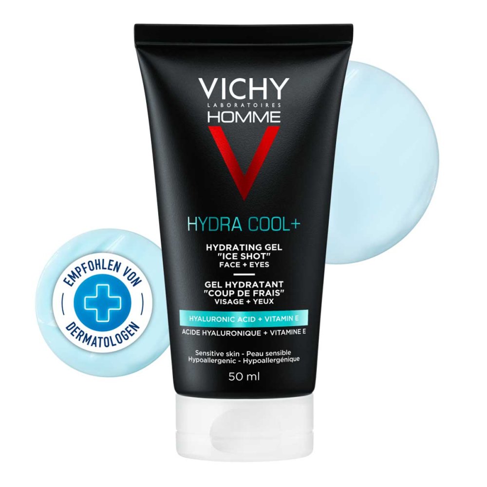 Das Produktfoto zeigt Vichy Homme Hydra Cool+ Creme (50 ml) PZN 14029711