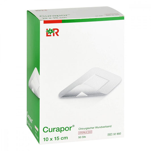 Das Produktfoto zeigt Curapor Wundverband Steril Chirurgisch 10x15 Cm (50 stk) PZN 14039135