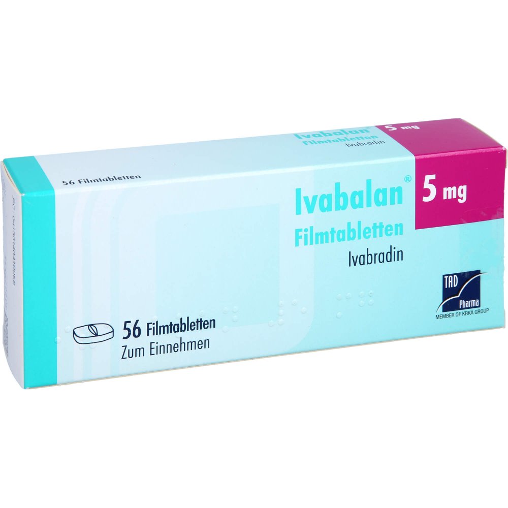 Das Produktfoto zeigt Ivabalan 5 Mg Filmtabletten (56 stk) PZN 14041095