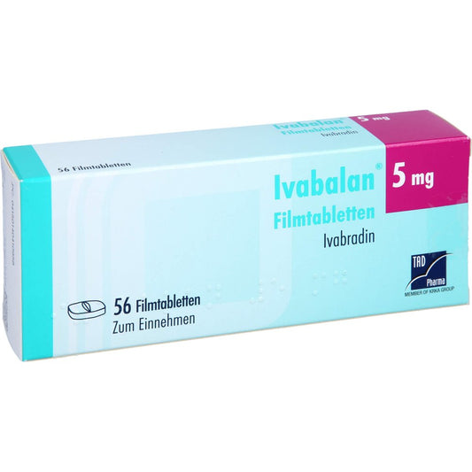 Das Produktfoto zeigt Ivabalan 5 Mg Filmtabletten (56 stk) PZN 14041095