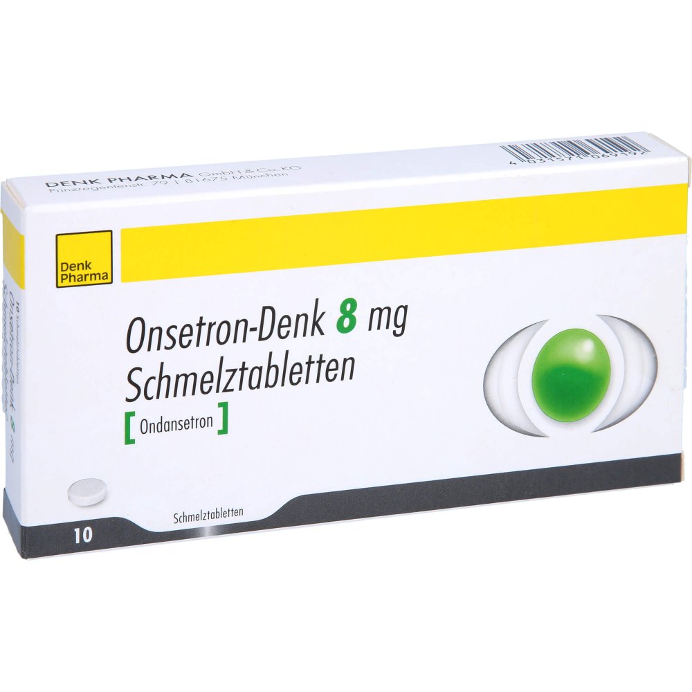 Das Produktfoto zeigt Onsetron-Denk 8 Mg Schmelztabletten (10 stk) PZN 14047689