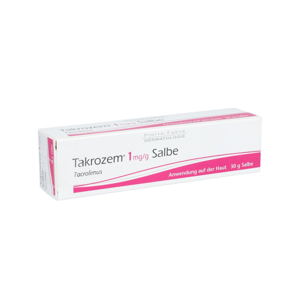 Das Produktfoto zeigt Takrozem 1 Mg/G Salbe (30 g) PZN 14063286