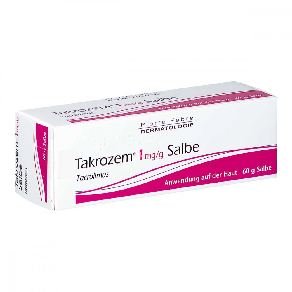 Das Produktfoto zeigt Takrozem 1 Mg/G Salbe (60 g) PZN 14063292