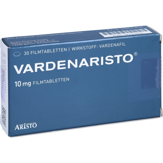 Das Produktfoto zeigt Vardenaristo 10 Mg Filmtabletten (30 stk) PZN 14131533
