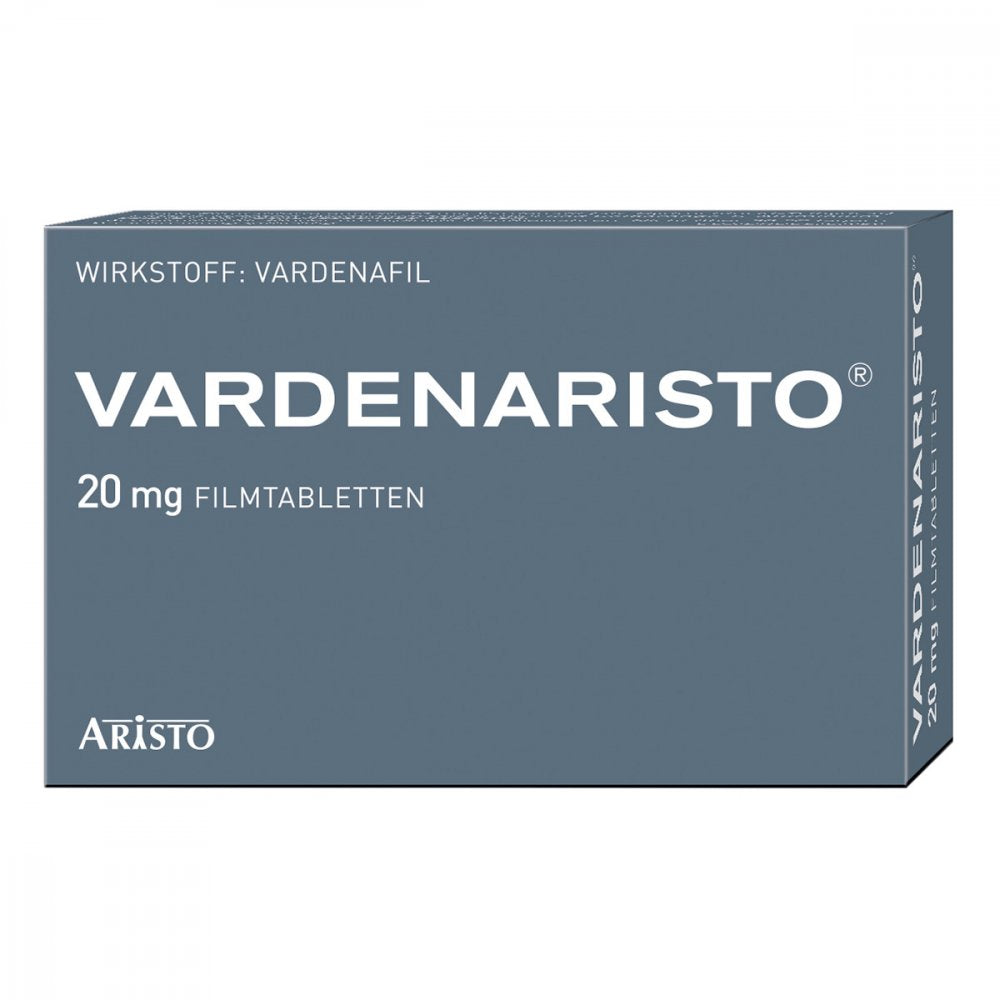 Das Produktfoto zeigt Vardenaristo 20 Mg Filmtabletten (20 stk) PZN 14131591