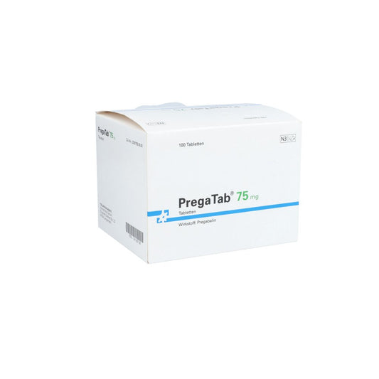 Das Produktfoto zeigt Pregatab 75 Mg Tabletten (100 stk) PZN 14135726
