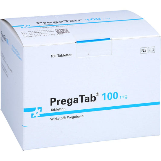 Das Produktfoto zeigt Pregatab 100 Mg Tabletten (100 stk) PZN 14135755