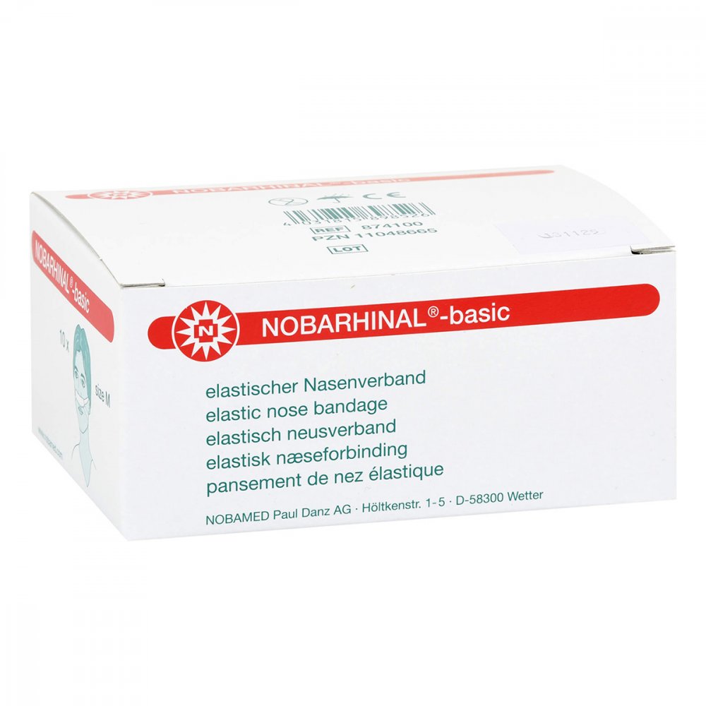 Das Produktfoto zeigt Nobarhinal-Basic Nasenverband Mittel (10 stk) PZN 14139078