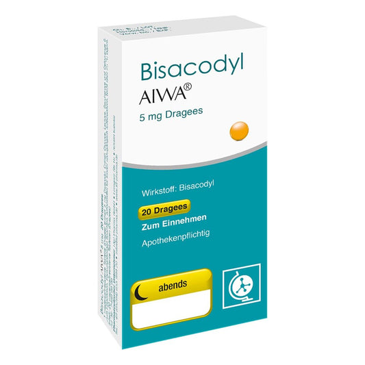 Bisacodyl Aiwa 5 Mg Dragees (20 stk)