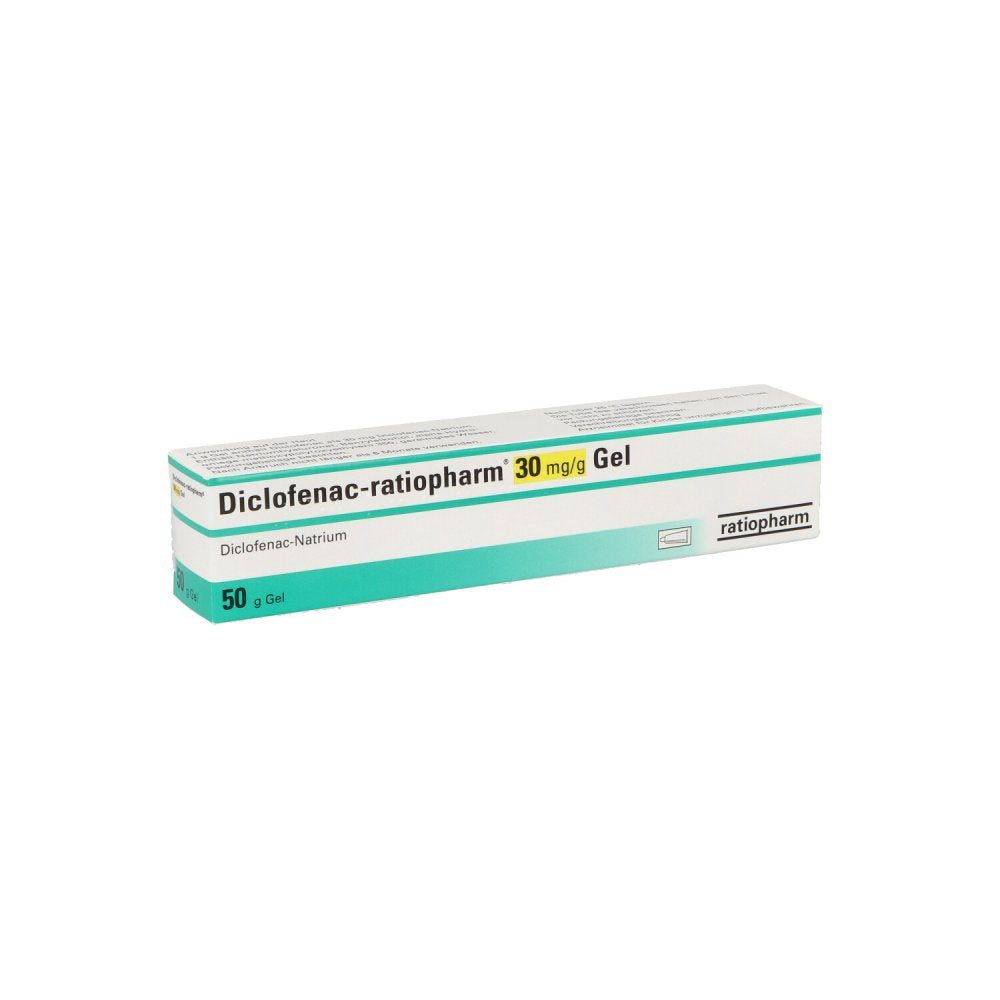 Das Produktfoto zeigt Diclofenac-Ratiopharm 30 Mg/G Gel (50 g) PZN 14164805