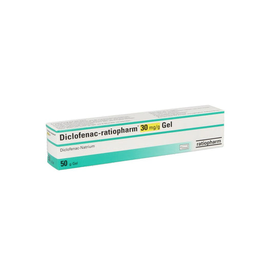 Das Produktfoto zeigt Diclofenac-Ratiopharm 30 Mg/G Gel (50 g) PZN 14164805