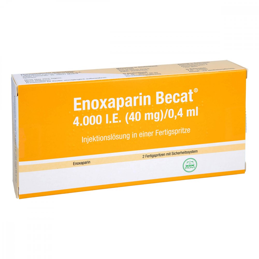 Enoxaparin Becat 4.000 I.E. 40mg/0,4ml Ilo Fs+Si.S (2 stk)