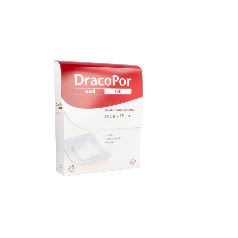 Dracopor Wundverband 15x15 Cm Steril (25 stk)
