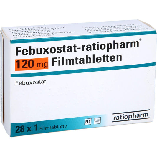 Febuxostat-Ratiopharm 120 Mg Filmtabletten (28 stk)