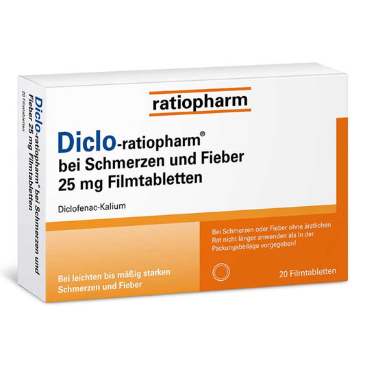 Diclo-Ratiopharm Bei Schmerzen U.Fieber 25 Mg Fta (20 stk)