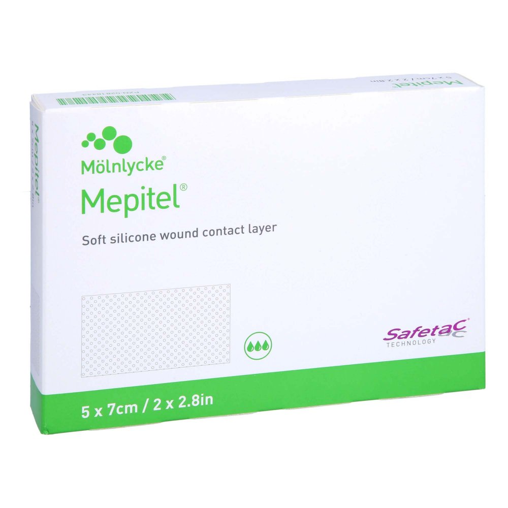 Mepitel Silikon Netzverband 5x7 Cm Steril (5 stk)