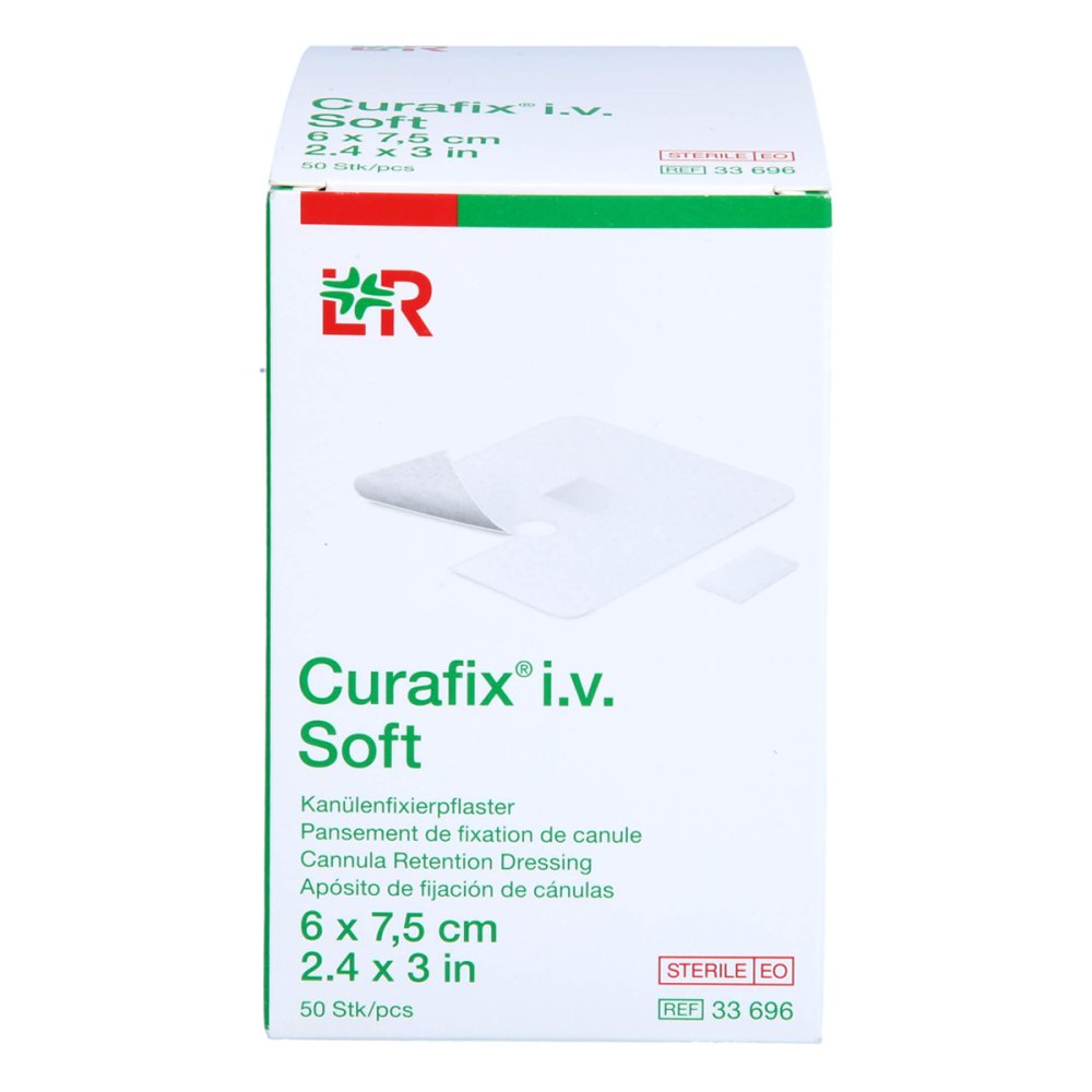Curafix I.V. Soft Kanülenfixierpfl.6x7,5 Cm (50 stk)