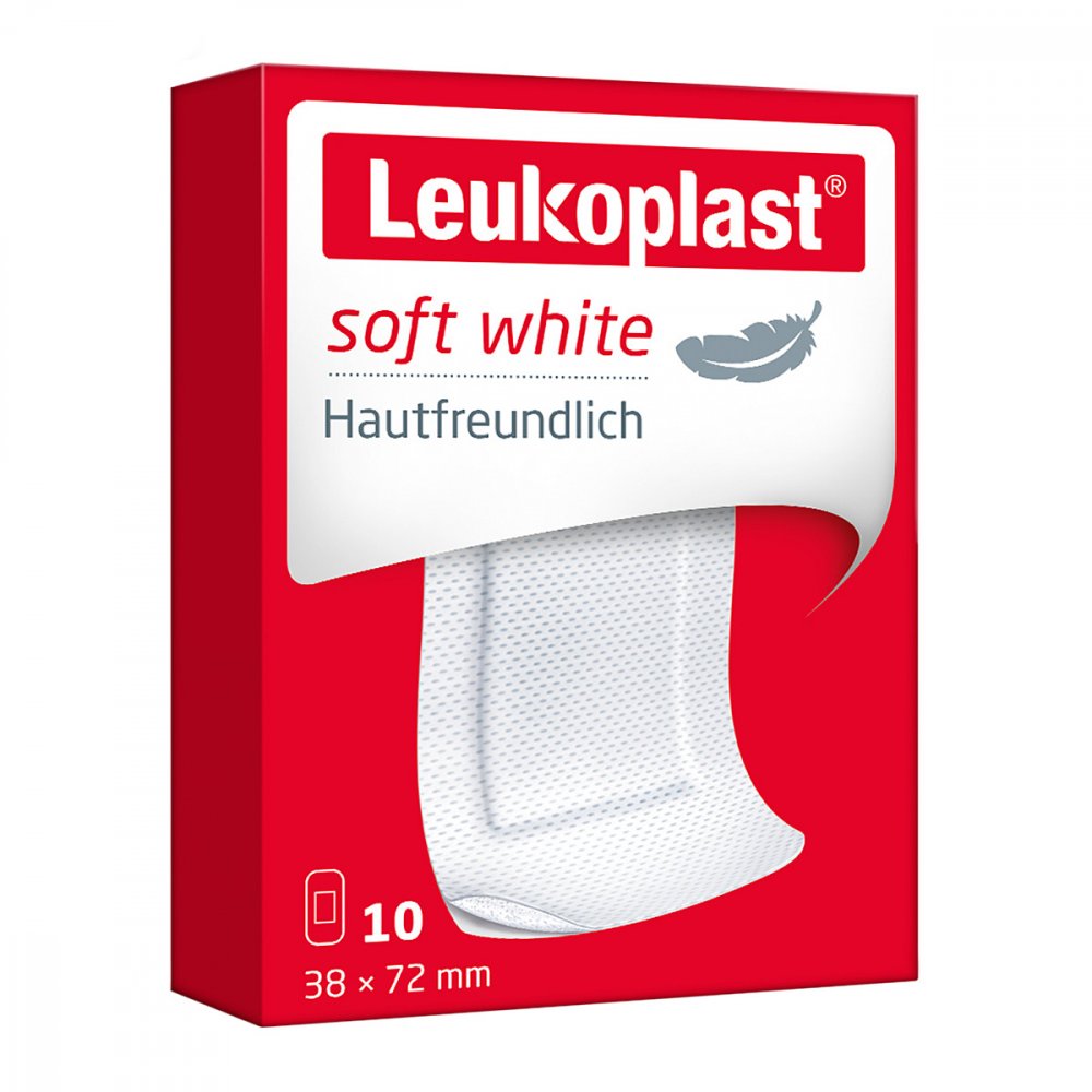 Leukoplast Soft White Pflasterstrips 38x72 Mm (10 stk)