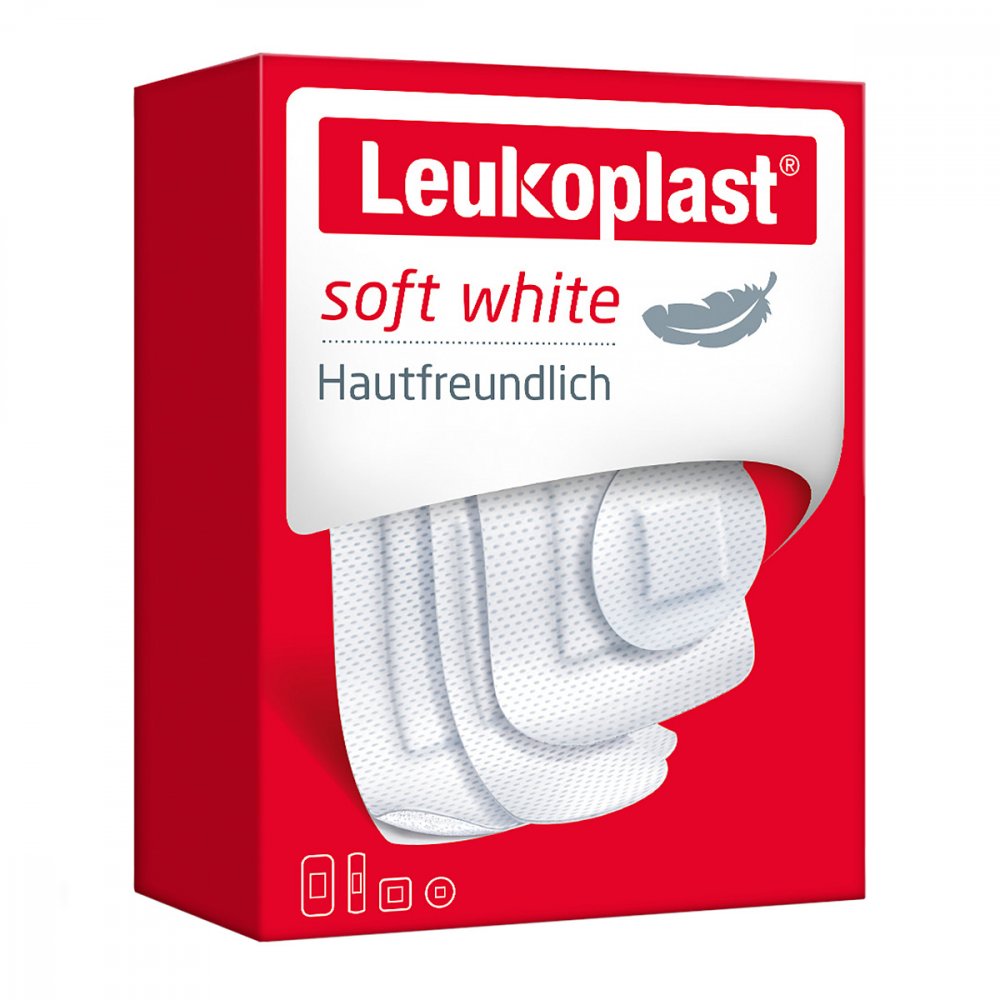 Leukoplast Soft White Str.19x72/D.25/38x72/38x38mm (30 stk)